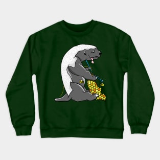 Cartoon Honey Badger Crewneck Sweatshirt